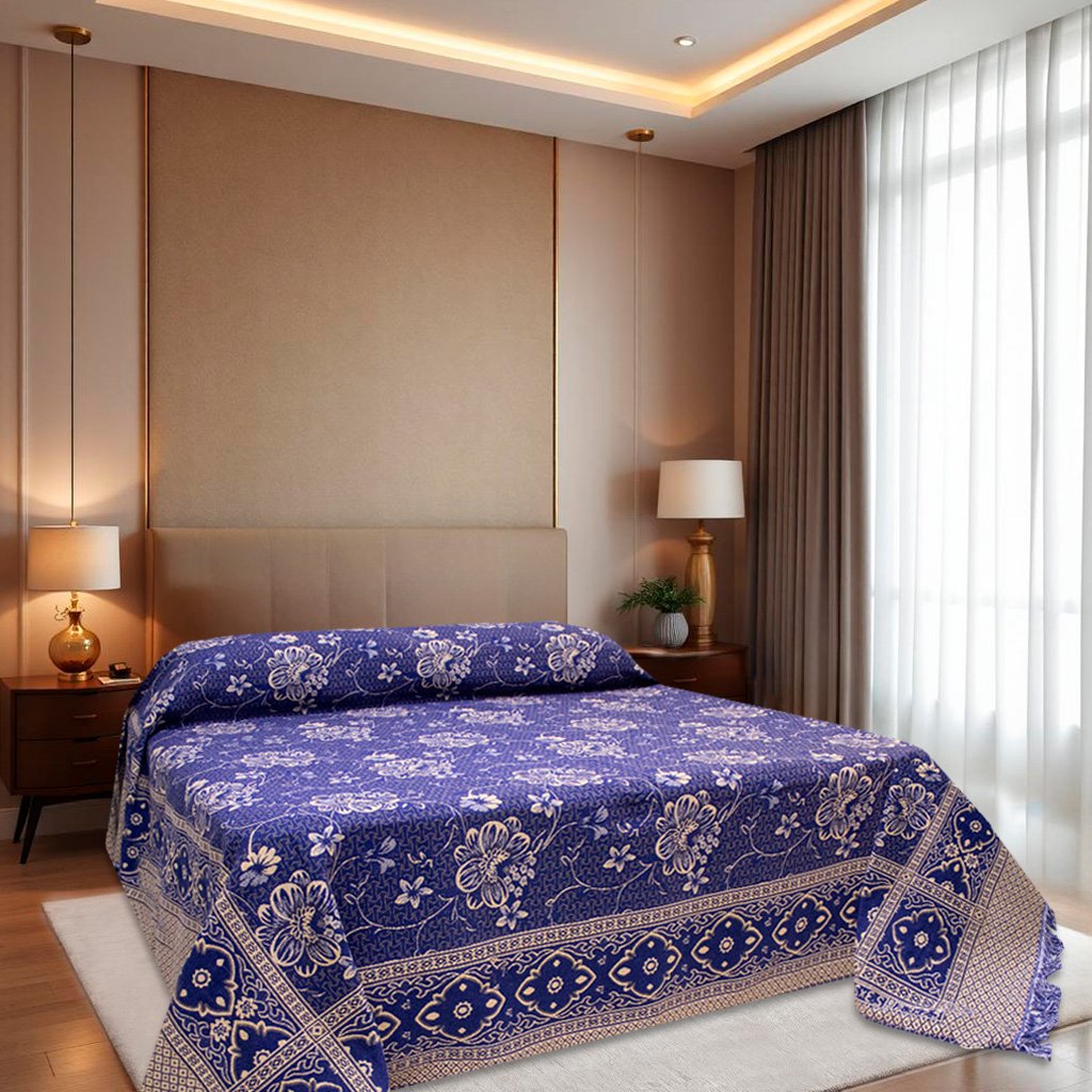 REF.4203 COLCHA POLACA LUXURY-AMARILLO-LADO 2