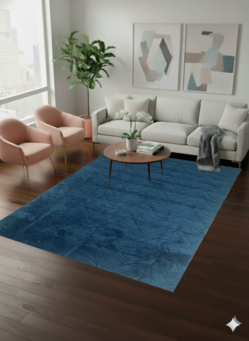 REF.14214 TAP ONDRA 120X180- AZUL