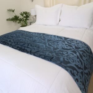 Pie de cama Tipo Pashmina Indira Azul